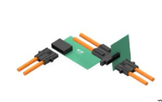 TE Connectivity’s new|Dynamic D8000 series power connector has a maximum load current of 100A.
